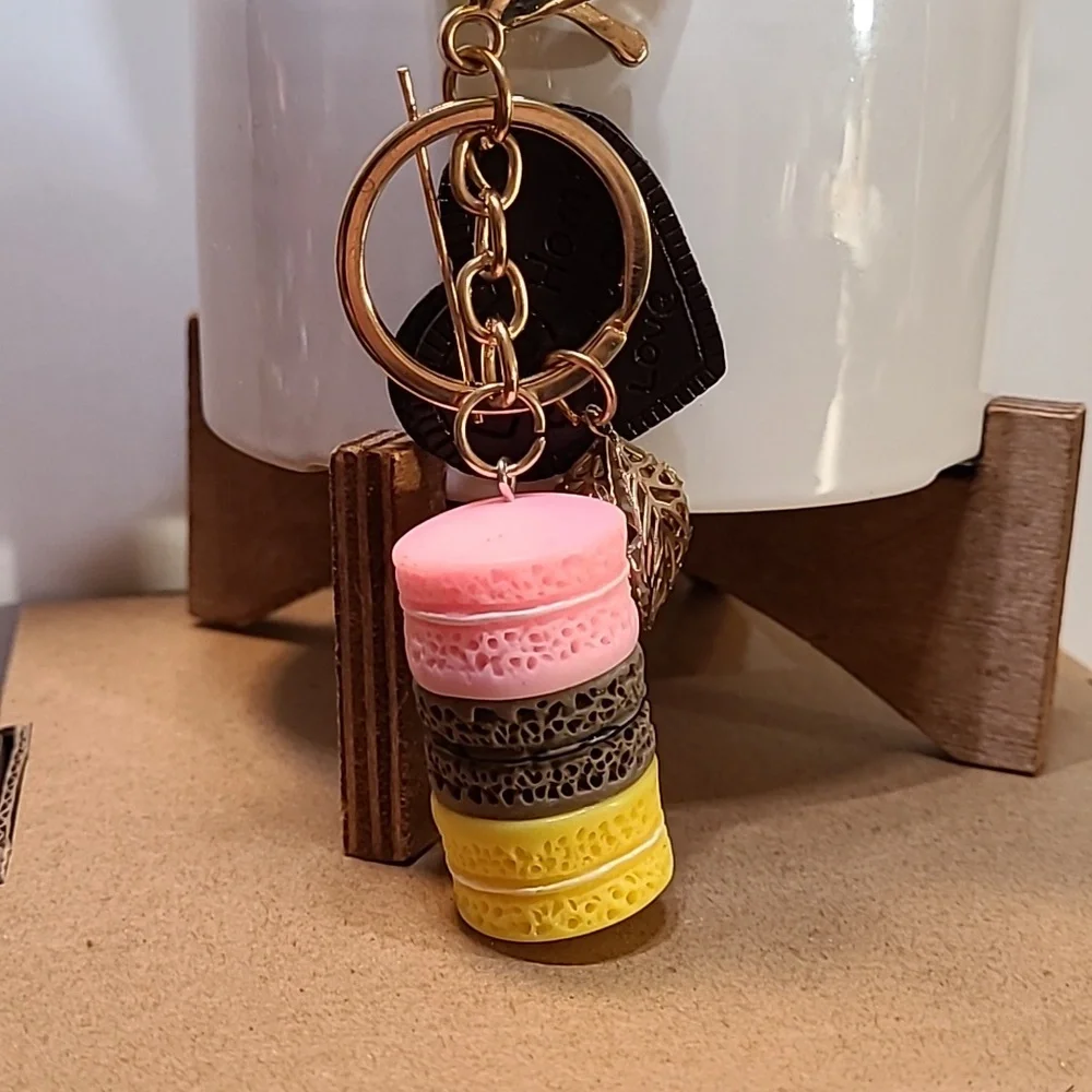 Unbranded Macaroon Keychain Multi-Color Women NWOT Keys Home‎ Auto Gym Office